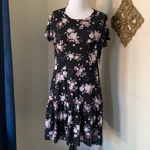 Floral black dress